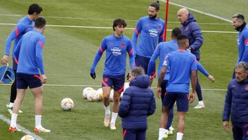 Jo&atilde;o F&eacute;lix, durante el entrenamiento del Atl&eacute;tico.