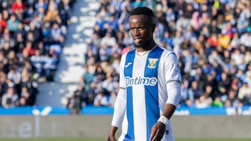 Seydouba Cisse, durante un partido con el Leganés.