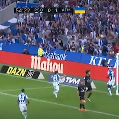 El primer gol de Sadiq que volvió loco al Reale Arena y el Atleti clama que es ilegal