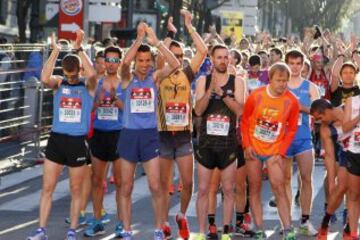 39 edición de la maratón de Madrid. Hoy las calles de Madrid han congregado 33.000 corrredores en las tres carrereas (10 km, medio maratón y maratón)