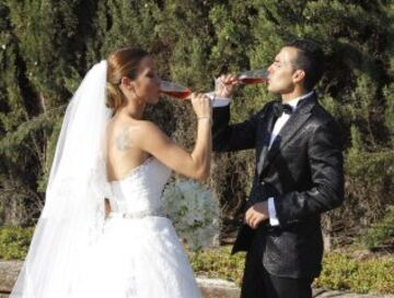 Boda de Pedro Rodríguez  y Carolina Martín. La ceremonia se ha celebrado en Villa Bugatti, en Cabrera de Mar