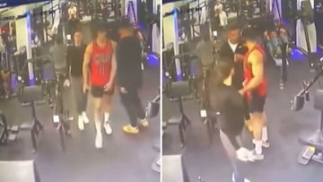Dos culturistas se cruzan en el gimnasio y se lían brutalmente a golpes