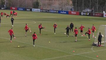 El Atlético vuelve al trabajo tras la victoria ante el Athletic