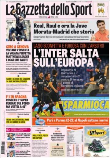 Portadas de la prensa deportiva