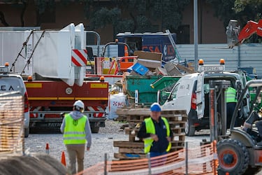 Los pilares del Nou Mestalla llegan a Valencia 