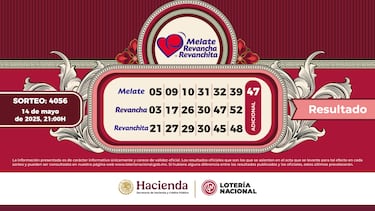 Resultados Melate: números que cayeron hoy y premios del sorteo 4056 | 14 de mayo del 2025