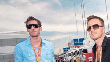 <b>DE VISITA. </b>Rudy estuvo en Montmeló con un amigo.