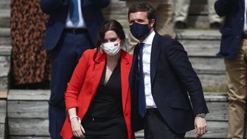 La presidenta de la Comunidad de Madrid, Isabel Díaz Ayuso, interviene durante la presentación de la candidatura del PP de Madrid para las elecciones a la Asamblea de Madrid en el Auditorio del Parque Lineal del Manzanares, en Madrid (España) a 31 de marzo de 2021. El plazo de presentación de las candidaturas para las elecciones de la Comunidad del 4 de mayo concluye este miércoles, 31 de marzo. El PP apuesta por la actual presidenta autonómica, con la gestión de la pandemia como tema central de la campaña.
31 MARZO 2021;PP;MADRID;AYUSO;ELECCIONES;4 DE MAYO
Eduardo Parra / Europa Press
31/03/2021