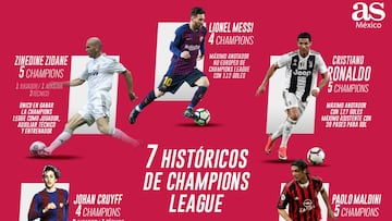 Los 7 jugadores hist&oacute;ricos de Champions League