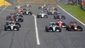 Salida del GP Bélgica 2016.