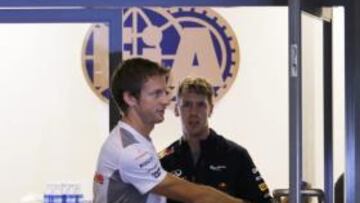 <b>DECLARACIÓN. </b>Vettel y Button acudieron a Dirección de Carrera.