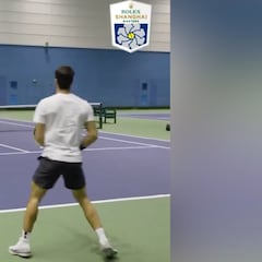 El impactante vídeo de Alcaraz entrenando con Federer: el suizo parece que tiene 25 años