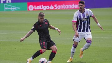 PARTIDO DE LIGA SANTANDER TEMPORADA 2020/2021 ENTRE EL REAL VALLADOLID Y LA REAL SOCIEDAD. PORTU Y WALDO