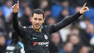 El jugador belga del Chelsea, Eden Hazard, durante un partido de la Premier League.