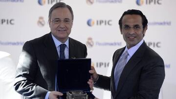 Florentino P&eacute;rez y Khadem Abdullah al-Qubaisi.