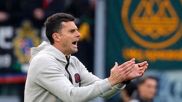 Soccer Football - Serie A - AS Roma v Bologna - Stadio Olimpico, Rome, Italy - April 22, 2024 Bologna coach Thiago Motta REUTERS/Ciro De Luca