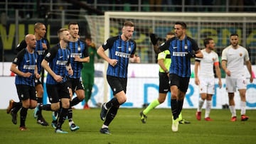 Inter y Roma siguen en sus crisis con un empate a uno