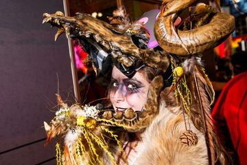 Verónica Almonte, de Nueva Jersey, asiste a la Comic Con de Nueva York, en el Centro de Convenciones Jacob Javits en Manhattan.