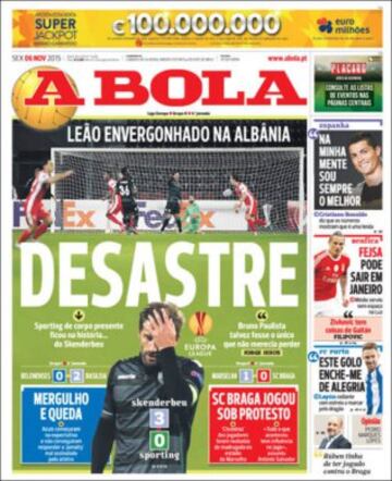 Portadas de la prensa mundial