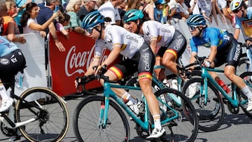 La ciclista española Alba Teruel, durante una competición con el equipo de España.