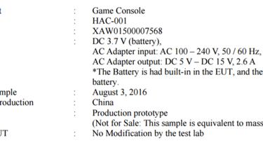 Nintendo Switch tendrá una batería no extraíble