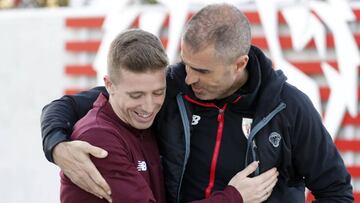 Garitano, con Muniain.