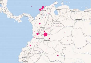 Mapa de casos y muertes por coronavirus por departamentos en Colombia: hoy, 15 de junio