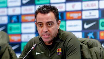 Xavi Hernández, en rueda de prensa