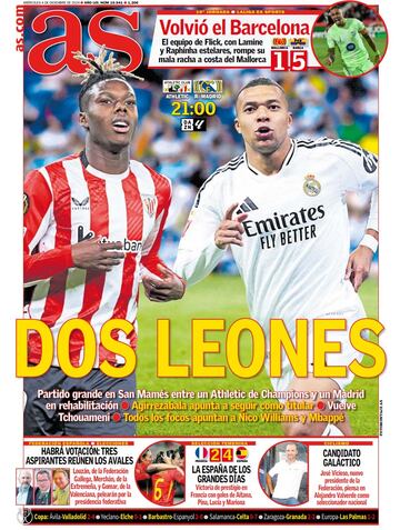 Las portadas de AS de diciembre