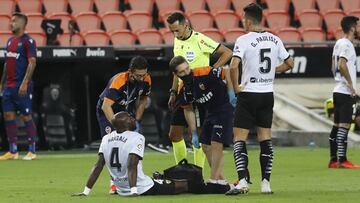 13/09/20 PARTIDO PRIMERA DIVISION
 VALENCIA CF - LEVANTE UD 
 LESION 
 MANGALA