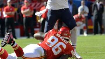  Jay Cutler,QB de  Chicago Bears, lanzando un pase de TD.