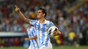 Juanmi, jugador del Málaga, durante la pasada campaña.