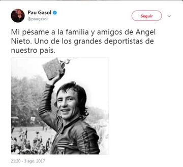 Los mensajes de despedida a Ángel Nieto en las redes