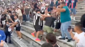 Vergüenza histórica en pleno estadio: la brutal pelea entre hinchas de Botafogo y PSG