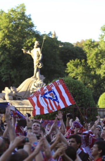 La celebración en la plaza de Neptuno