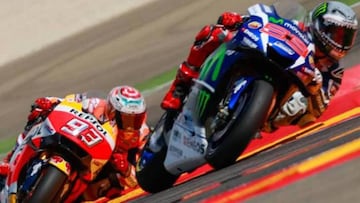 Jorge Lorenzo y Marc M&aacute;rquez, en acci&oacute;n.