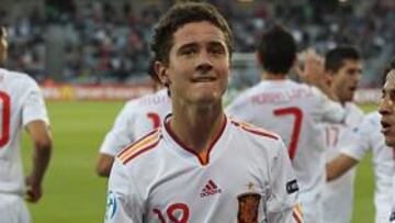 <b>CAMPEÓN Y GOLEADOR. </b>Ander Herrera celebra el gol que abrió ayer la final contra Suiza.