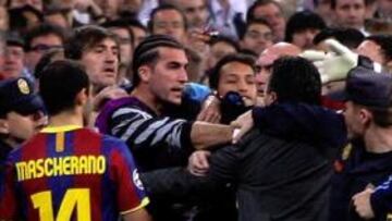 <b>PROVOCADOR. </b>Pinto se enzarz¨® en una pelea con Arbeloa y Chendo en las semifinales de Champions.
