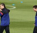 Messi se ejercitó con el resto de la plantilla en el Camp Nou