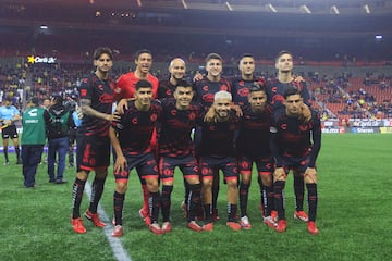 Tijuana team group  during the Play-In round match between Tijuana and America as part of the Liga BBVA MX, Torneo Apertura 2024 at Caliente Stadium on November 21, 2024 in Tijuana, Baja California, Mexico.