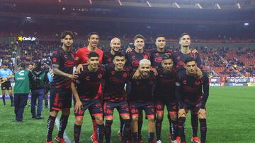 Tijuana team group during the Play-In round match between Tijuana and America as part of the Liga BBVA MX, Torneo Apertura 2024 at Caliente Stadium on November 21, 2024 in Tijuana, Baja California, Mexico.