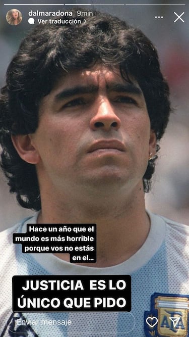 El mensaje de Dalma Maradona a un año de la muerte de Diego: "Justicia es lo único que pido"