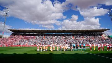El estadio Carlos Belmonte en el partido de la pasada temporada ante el Granada.
