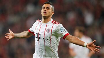 El centrocampista español del Bayern Munich, Thiago Alcántara, durante un partido.