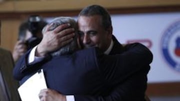 Pablo Milad felicita a Arturo Salah tras ganar las elecciones de la ANFP.