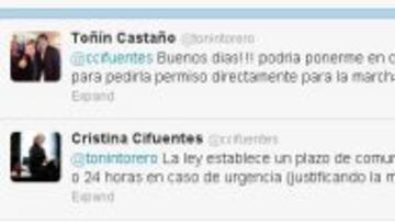 Toñín El Torero intercambió tuits con la delegada del Gobierno