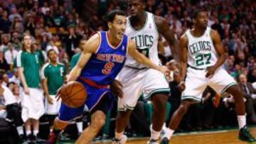 Acción de Pablo Prigioni en el TD Garden.