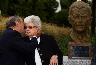 Un busto de Puskas en Valdebebas