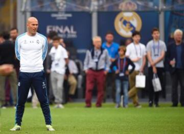 Último entrenamiento del Real Madrid antes de la final. Zidne.