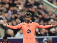 lamine Yamal, autor del gol que rescata un empate para el Barça.